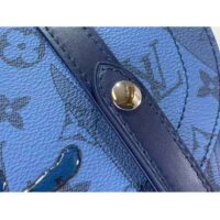 Louis Vuitton LV Unisex Christopher MM Backpack Abyss Blue Monogram Aquagarden Coated Canvas (7)