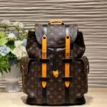 Zaino unisex Louis Vuitton LV Christopher PM in tela monogramma, pelle di vacchetta