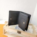 Louis Vuitton LV Unisex Cléa Wallet Black Embossed Supple Grained Cowhide Leather - Image 7