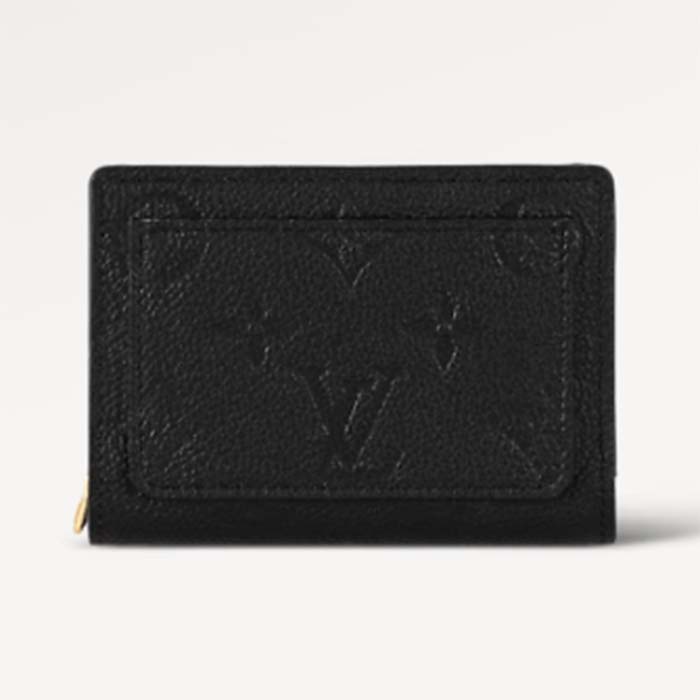 Louis Vuitton LV Unisex Cléa Wallet Black Embossed Supple Grained Cowhide Leather