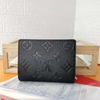 Louis Vuitton LV Unisex Cléa Wallet Black Embossed Supple Grained Cowhide Leather (3)