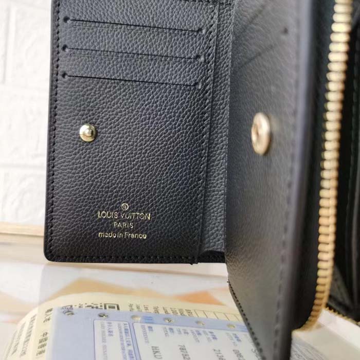 Louis Vuitton LV Unisex Cléa Wallet Black Embossed Supple Grained Cowhide Leather (9)