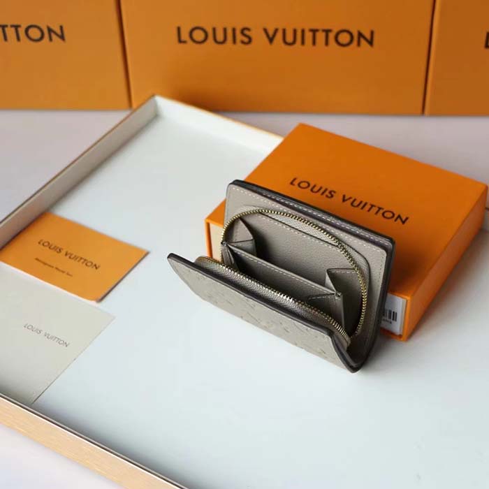 Louis Vuitton LV Unisex Cléa Wallet Tourterelle Beige Embossed Supple Grained Cowhide Leather (4)