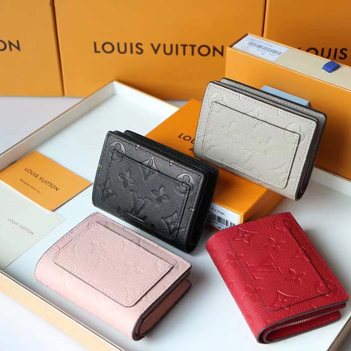 Louis Vuitton LV Unisex Cléa Wallet Tourterelle Beige Embossed Supple Grained Cowhide Leather (7)