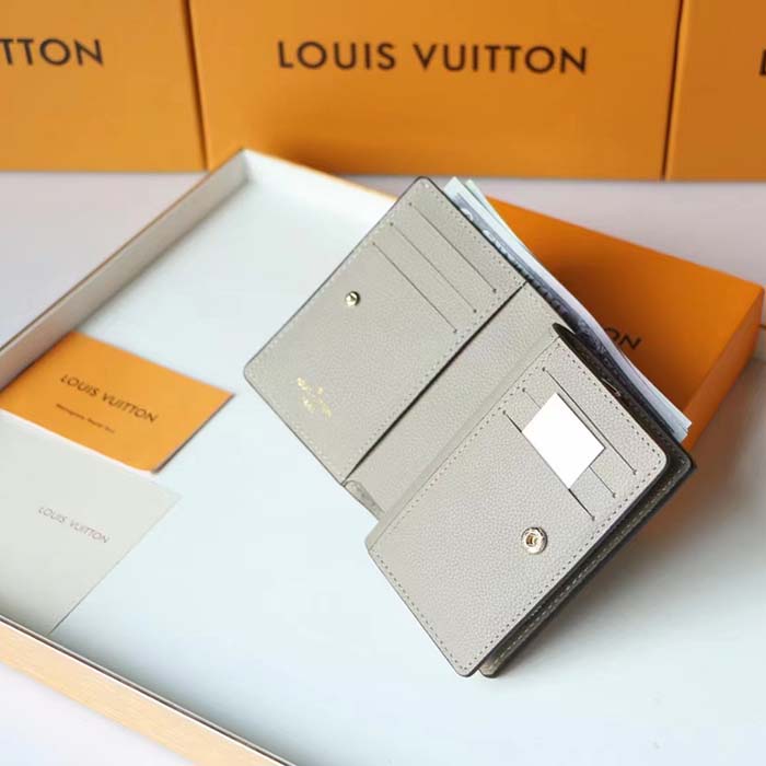 Louis Vuitton LV Unisex Cléa Wallet Tourterelle Beige Embossed Supple Grained Cowhide Leather (9)