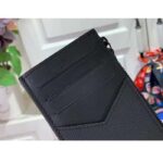 Louis Vuitton LV Unisex Coin Card Holder Black Cowhide Leather 4 Card Slots - Image 9