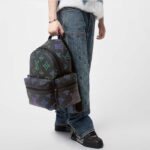 Louis Vuitton LV Unisex Comet Backpack Black Borealis Calf Leather Cowhide Double Zip - immagine 12