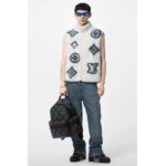 Louis Vuitton LV Unisex Comet Backpack Black Borealis Calf Leather Cowhide Double Zip - immagine 11