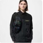 Louis Vuitton LV Unisex Comet Bumbag Black Borealis Calf Leather Cowhide Double Zip - Image 11