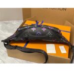 Louis Vuitton LV Unisex Comet Bumbag Black Borealis Calf Leather Cowhide Double Zip - Image 7