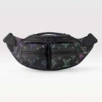 Louis Vuitton LV Unisex Comet Bumbag Black Borealis Calf Leather Cowhide Double Zip