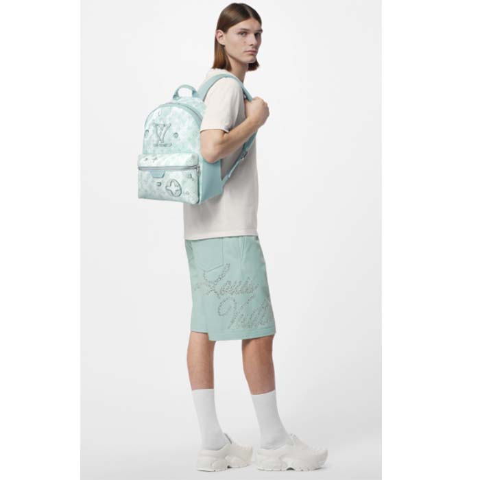 Louis Vuitton LV Unisex Discovery Backpack Crystal Blue Monogram Aquagarden Coated Canvas (1)