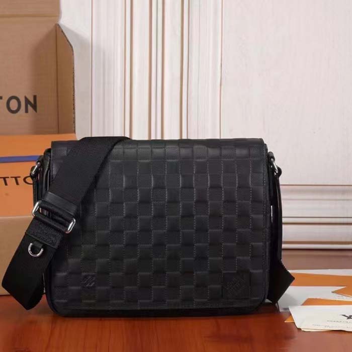 Louis Vuitton LV Unisex District PM Bag Black Damier Infini Cowhide Leather (1)