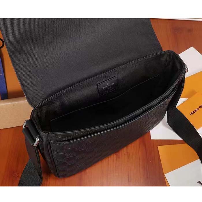 Louis Vuitton LV Unisex District PM Bag Black Damier Infini Cowhide Leather (3)