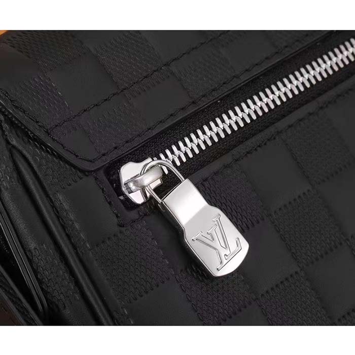 Louis Vuitton LV Unisex District PM Bag Black Damier Infini Cowhide Leather (7)