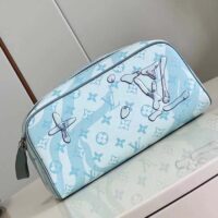 Louis Vuitton LV Unisex Dopp Kit Crystal Blue Monogram Aquagarden Coated Canvas (10)