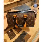 Louis Vuitton LV Unisex Keepall Bandoulière 25 Radiant Sun Monogram Macassar Coated Canvas - Image 7
