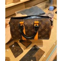 Louis Vuitton LV Unisex Keepall Bandoulière 25 Radiant Sun Monogram Macassar Coated Canvas (8)