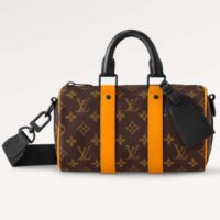 Louis Vuitton LV Unisex Keepall Bandoulière 25 Radiant Sun Monogram Macassar Coated Canvas (8)