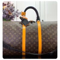 Louis Vuitton LV Unisex Keepall Bandoulière 45 Radiant Sun Monogram Macassar Coated Canvas (7)