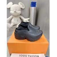 Louis Vuitton LV Unisex LV Shark Clog Black EVA Rubber Anatomic Insole (5)