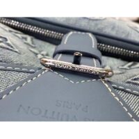 Louis Vuitton LV Unisex Montsouris Backpack Monogram Washed Denim Coated Canvas Cowhide Leather (8)