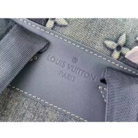 Louis Vuitton LV Unisex Montsouris Backpack Monogram Washed Denim Coated Canvas Cowhide Leather (8)