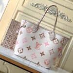 Louis Vuitton LV Unisex Neverfull MM Beige Monogram Coated Canvas Textile Lining - Image 2
