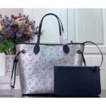 Louis Vuitton LV Unisex Neverfull MM Monogram Coated Canvas Cowhide Leather - Image 4