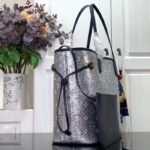 Louis Vuitton LV Unisex Neverfull MM Monogram Coated Canvas Cowhide Leather - Image 5