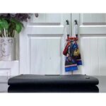 Louis Vuitton LV Unisex Pochette 24H Black Taiga Cowhide Leather Zip Closure – Image 5