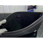 Louis Vuitton LV Unisex Pochette 24H Black Taiga Cowhide Leather Zip Closure – Image 6