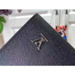 Louis Vuitton LV Unisex Pochette 24H Black Taiga Cowhide Leather Zip Closure – Image 7