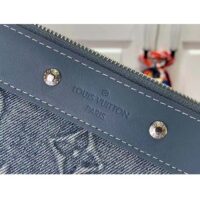 Louis Vuitton LV Unisex Pochette To Go Monogram Washed Denim Coated Canvas Cowhide Leather (11)