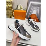 Louis Vuitton LV Unisex Run 55 Sneaker Black Mix Materials Lifted Rubber Outsole – Bild 7
