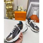Louis Vuitton LV Unisex Run 55 Sneaker Black Mix Materials Lifted Rubber Outsole – Bild 8