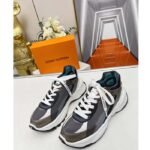 Louis Vuitton LV Unisex Run 55 Sneaker Black Mix Materials Lifted Rubber Outsole – Bild 3