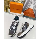 Louis Vuitton LV Unisex Run 55 Sneaker Black Mix Materials Lifted Rubber Outsole – Bild 2