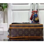 Louis Vuitton LV Unisex S Lock Messenger Brown Radiant Sun Monogram Macassar Coated Canvas - Image 4