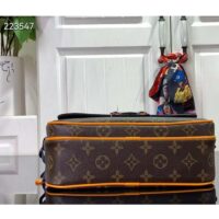 Louis Vuitton LV Unisex S Lock Messenger Brown Radiant Sun Monogram Macassar Coated Canvas (10)