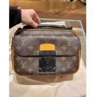 Louis Vuitton LV Unisex S Lock Messenger Radiant Sun Monogram Macassar Coated Canvas (2)