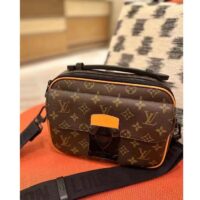 Louis Vuitton LV Unisex S Lock Messenger Radiant Sun Monogram Macassar Coated Canvas (2)