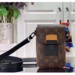 Louis Vuitton LV Unisex S-Lock Vertical Wearable Wallet Radiant Sun Monogram Macassar Coated Canvas - Image 2