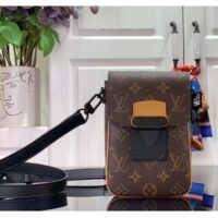 Louis Vuitton LV Unisex S-Lock Vertical Wearable Wallet Radiant Sun Monogram Macassar Coated Canvas (3)