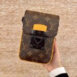 Louis Vuitton LV Unisex S-Lock Vertical Wearable Wallet Radiant Sun Monogram Macassar Coated Canvas - Image 7