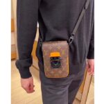 Louis Vuitton LV Unisex S-Lock Vertical Wearable Wallet Radiant Sun Monogram Macassar Coated Canvas - Image 14