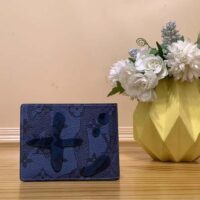 Louis Vuitton LV Unisex Slender Wallet Abyss Blue Monogram Aquagarden Coated Canvas (10)