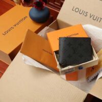 Louis Vuitton LV Unisex Slender Wallet Monogram Eclipse Coated Canvas (8)