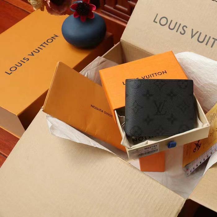 Louis Vuitton LV Unisex Slender Wallet Monogram Eclipse Coated Canvas (1)