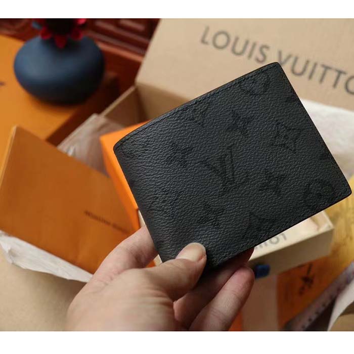 Louis Vuitton LV Unisex Slender Wallet Monogram Eclipse Coated Canvas (3)